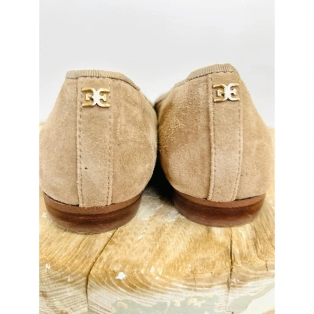 Sam Edelman | Mage Women's Gold Leather Bow Ballet Flats Size 7 |‎ CUTE! 💖✨️